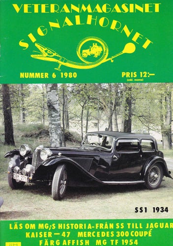 Signalhornet 1980-6 MG TF.Mercedes 300 Coupé 1956.MG.Jaguar