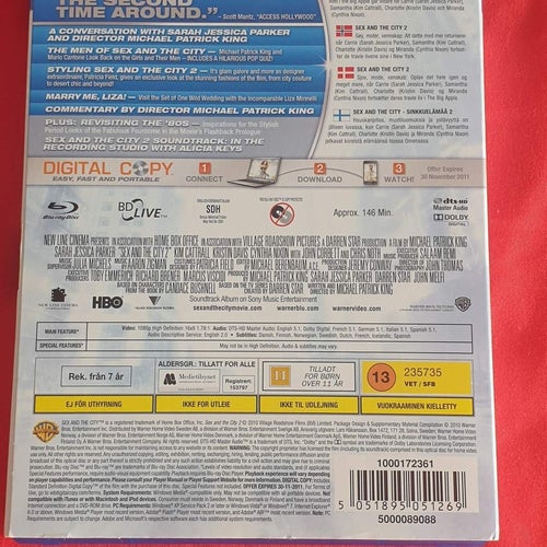SEX AND THE CITY 2 - BLU RAY + DIGITAL COPY