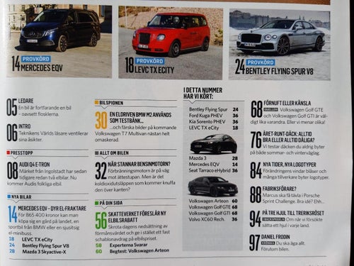 Teknikens Värld nr 9 2021: VW Golf GTI vs GTE, Mazda 3, Mercedes EQV