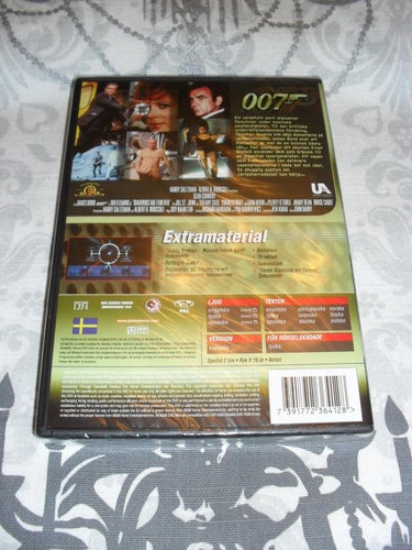James Bond - Diamantfeber (1971) NY INPLASTAD DVD Sean Connery