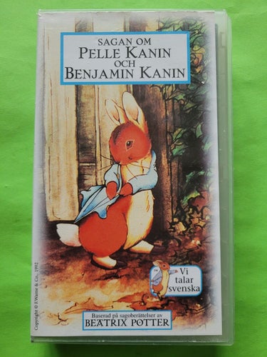 Sagan om Pelle Kanin och Benjamin Kanin - Beatrix Potter - VHS
