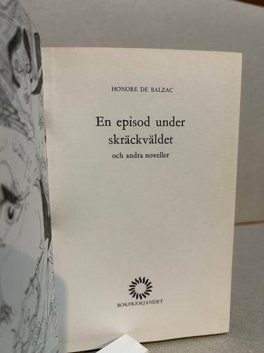 En episod under skräckväldet och andra noveller av Honore De Balzac, bok VG+