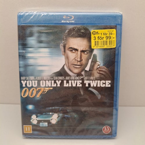 You only live twice 007 - Sean Connery - Blu-ray film, Svensk text, Inplastad