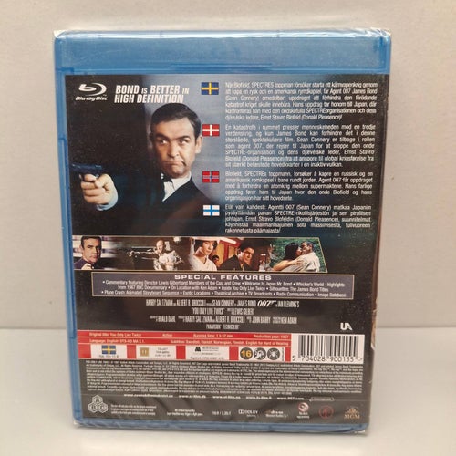 You only live twice 007 - Sean Connery - Blu-ray film, Svensk text, Inplastad