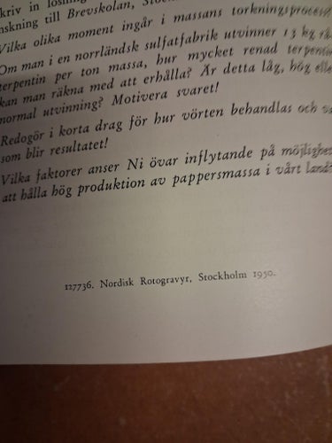 Cellulosa kursen, Bok tryckt år 1950
