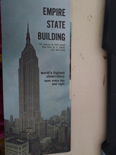 broschyr Empire State Building 9x21,5 cm !