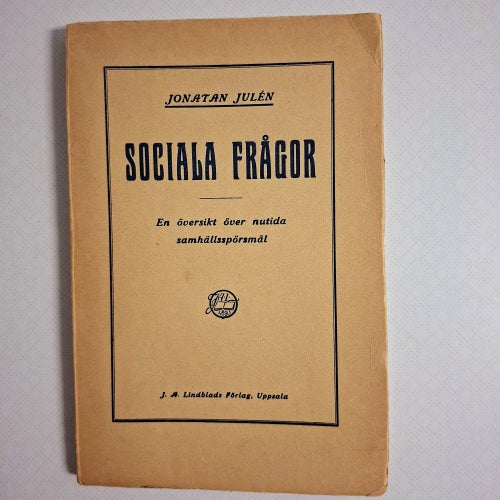 Sociala frågor (1918) - Jonatan Julén | religiös socialhistoria | Sällsynt
