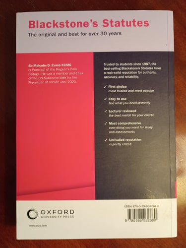 Blackstone's International Law Documents av Malcolm Evans, 2024