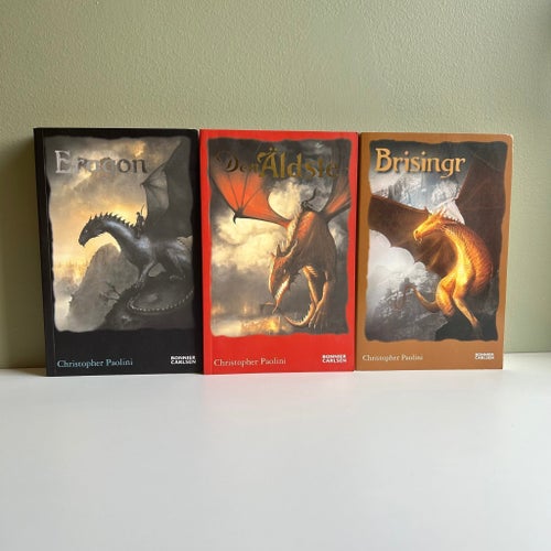 Christopher Paolini x 3 - Eragon, Den Äldste, Brisingr - Del 1-3 - Häftade