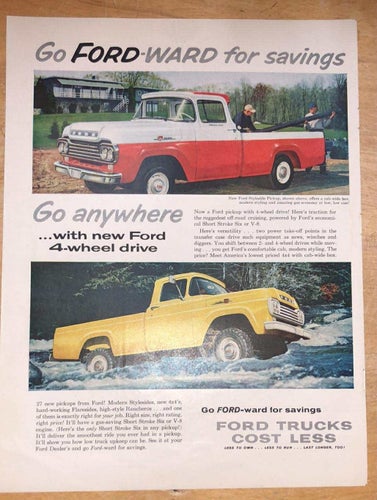 Tidningsutdrag 1959 Ford Trucks