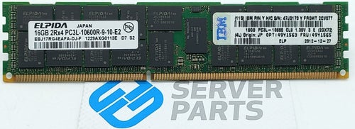 IBM 16GB DDR3 PC3L-10600R ECC RDIMM 49Y1565