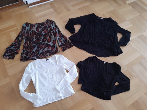 4 Toppar från nelly och gina tricot långärmad tröja blus l 40 42 klädpaket