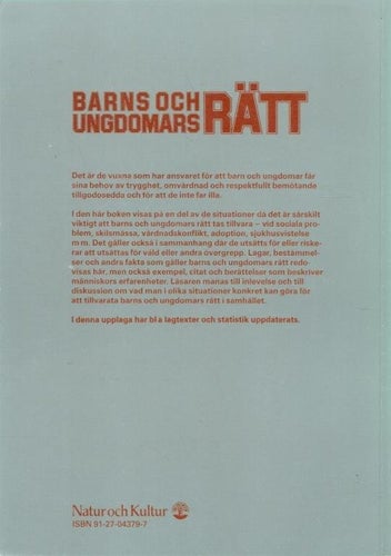 Anette Modigh -Maj-Lis Olsson: Barns och ungdomars rätt.