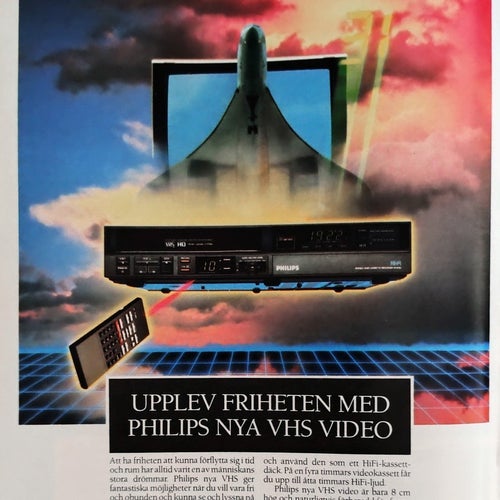 PHILIPS - NYA VHS VIDEO, TIDNINGSANNONS 1987