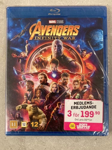 Avengers Infinity War - NY INPLASTAD BLURAY