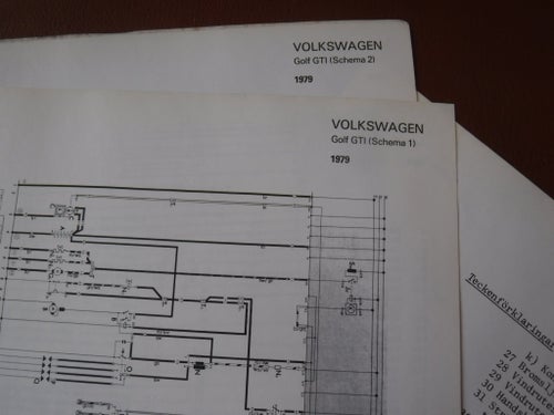 Elschema till Volkswagen Golf GTI, 1979.
