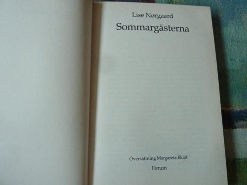 SOMMAR GÄSTERNA,  L. NORGAARD,  1991,  BÖCKER