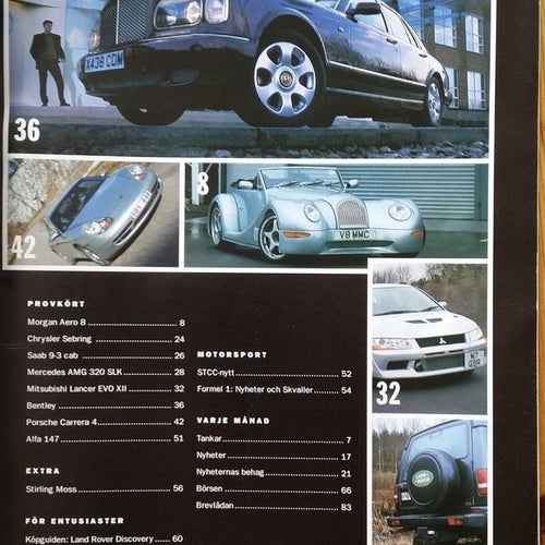 Automobil 5 2001: Land Rover Discovery guide, Morgan Aero 8, Saab 9-3 Aero Cab