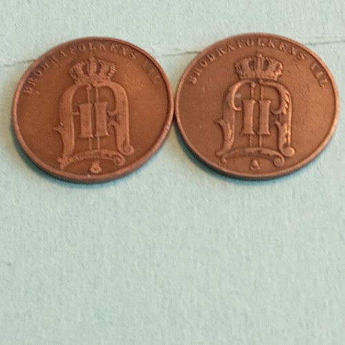 Svenska 5 öre från 1897 och 1899