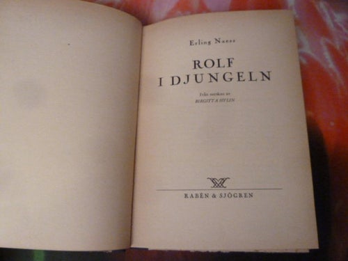 ERLING NÆSS, ROLF I DJUNGELN, BOK, 1946