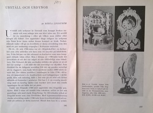 Om Klockor och Klockfodral för klockor. URSTÄLL och URDYNOR. Illustrerat häfte.