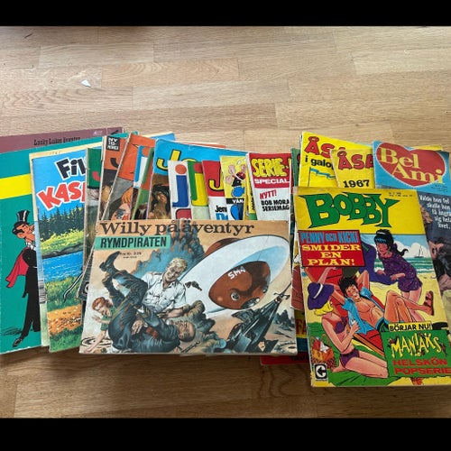 Parti med blandade serietidningar 60-70-tal