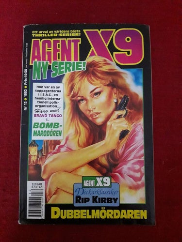 Retro â€¢ Serietidningen "AGENT X9" - Nr.12 från årgång 1992 â€¢ Bra skick