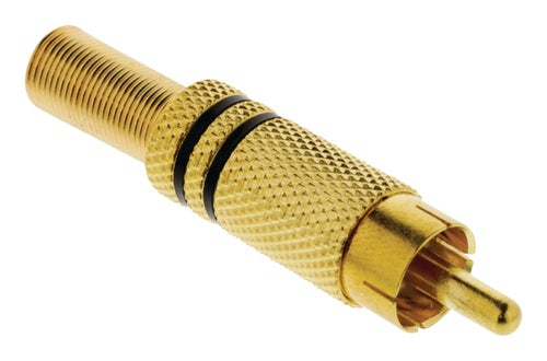 5-pack RCA Kontakt Hane Guld / Svart *NYTT*