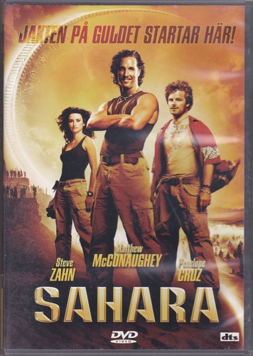 DVD / Sahara / Matthew McConaughey, Penelope Cruz, Steve Zahn / Fint skick