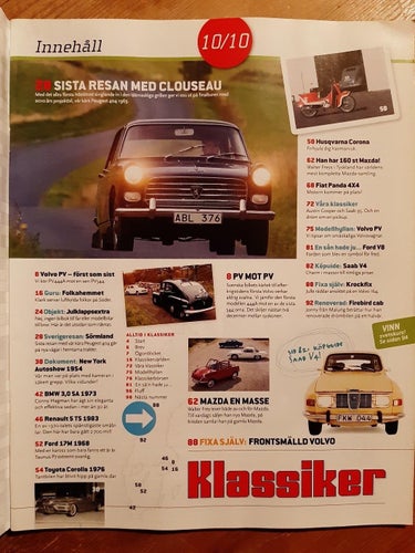 Klassiker 10 2010: Saab 96 V4 guide, Pontiac Firebird Cab 1967, Volvo PV 444/544