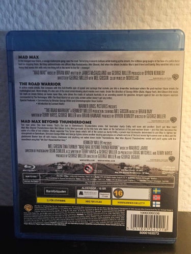 Mad Max Collection (Action 1979–1985) Blu-ray 3 Disc Svensk Text Import Region B