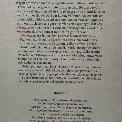 Människobilder. Tio idéhistoriska studier - Ekenstam/Johansson
