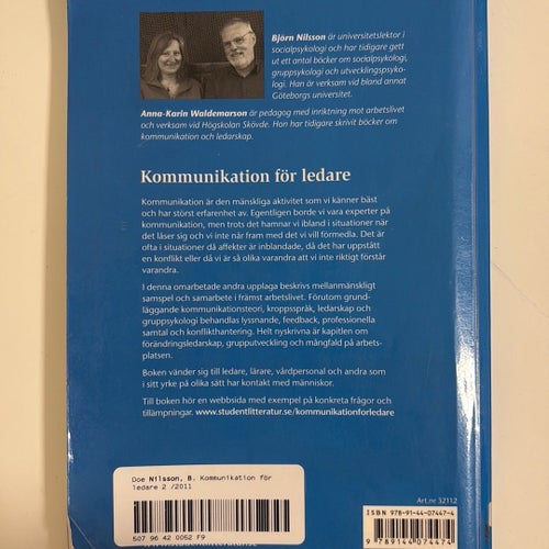Kommunikation för ledare av Björn Nilsson och Anna-Karin Waldemarson, 2011