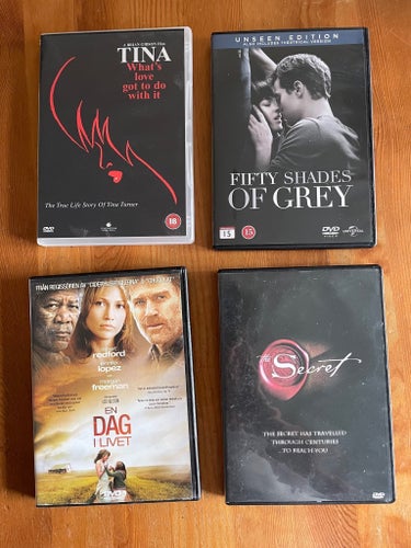 4 filmer: Tina, Fifty Shades of Grey, En dag i livet, The SECRET