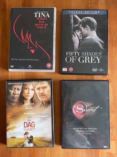 4 filmer: Tina, Fifty Shades of Grey, En dag i livet, The SECRET