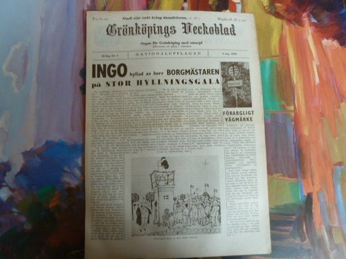 GRÖNKÖPINGS VECKOBLAD, 1959 AUG 6, TIDNING