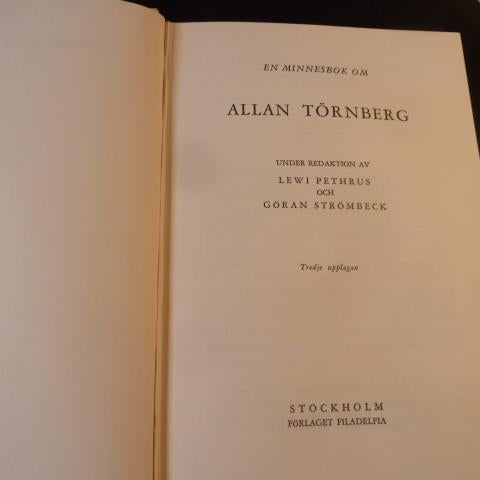 ALLAN TÖRNBERG, L. PETHRUS, 1957,  BÖCKER