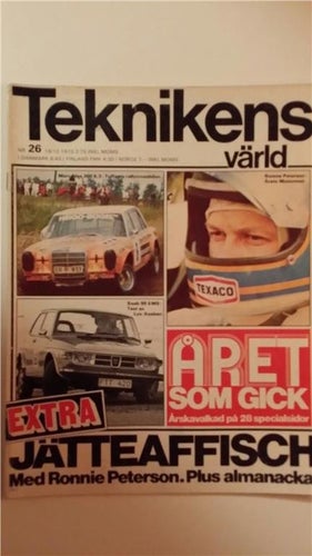 Teknikens Värld nr 26 1973: Saab 99 EMS, Formel 1, Rally, Rallycross