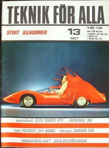 TEKNIK FÖR ALLA 1967/13.Peugeot 204.Alfa GTV.Astro1.Bahama. Go-cart.Japanska MC.