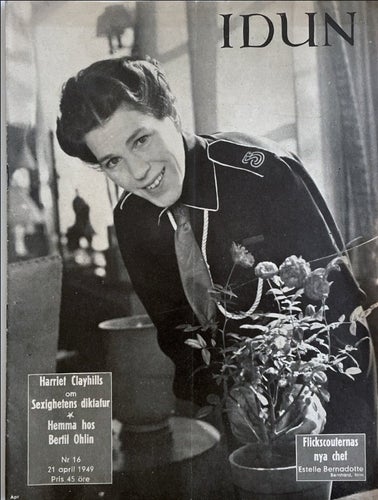 Idun 16 1949 Bertil Ohlin, Anne Wibble, Gerda Bäckström, Anders Nygren,Halvegård