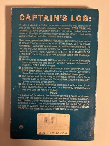 Captain's Log: William Shatner's Personal Account of the Making of Star Trek V