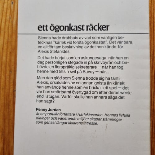 Ett ögonkast räcker av Penny Jordan