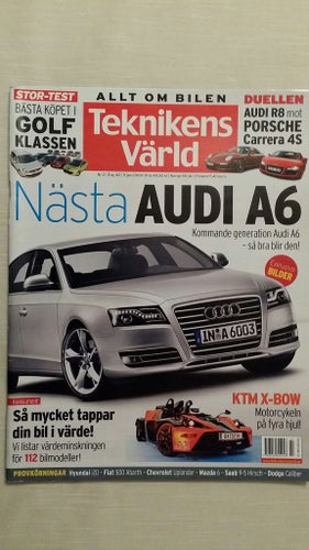 Teknikens Värld nr 2 2009: Porsche 911 Carrera 4S, Audi R8, Dodge Caliber SRT4