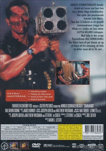 Commando (1985) Mark L Lester med Arnold Schwarzenegger, Dan Hedaya