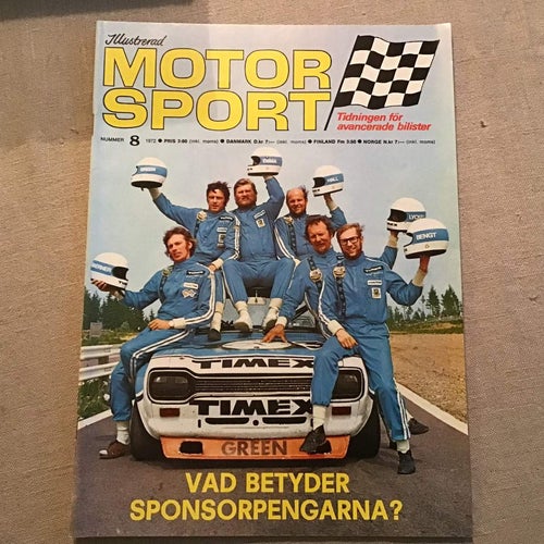MOTORSPORT NR 8 1972 RONNIE PETERSON,JAGUAR XJ12,SKOTSKA RALLYT,FRANKRIKE GP