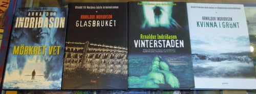 4 böcker av Arnaldur Indridason, deckare, Island