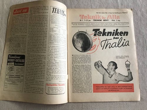 TEKNIK FÖR ALLA NR 1 1944 LÖWEN ÅBERG DRAMATEN TEATER,RADIUM,FINSPONGA,FINSPÅNG