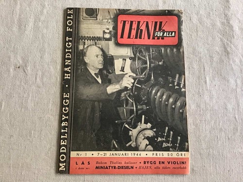 TEKNIK FÖR ALLA NR 1 1944 LÖWEN ÅBERG DRAMATEN TEATER,RADIUM,FINSPONGA,FINSPÅNG