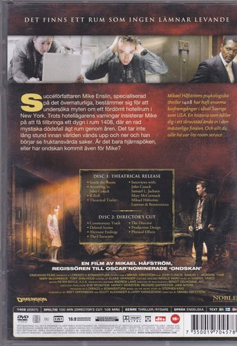 DVD / 1408 / 2-disc Coll. Edit. / John Cusack, Samuel L. Jackson / Nära nyskick