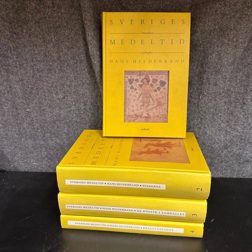 Hans Hildebrand - Sveriges medeltid band 1-4 - bokpaket